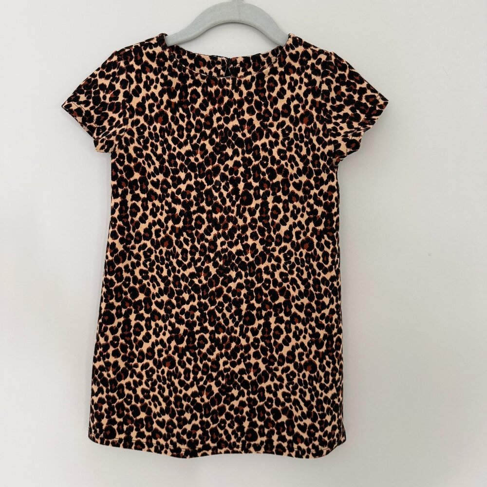 Old Navy Ponte Knit Cheetah- Print Shift Dress 3T